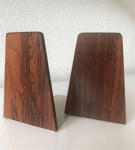 Beautiful Pair Of Danish Design Mid Century Modern Two Tone Wood Metal
