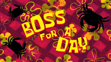 Spongebob Squarepants Boss For A Day Custom Title Card Youtube
