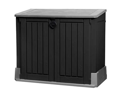 Keter Store It Out Midi Outdoor Plastic Garden Storage Shed Black And