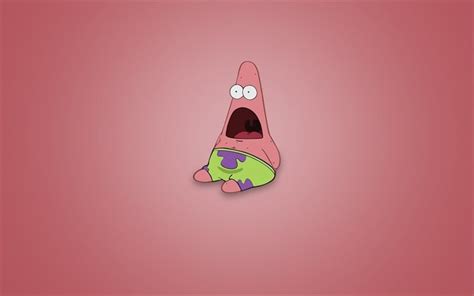 Download Wallpapers Patrick Star Minimalism For Desktop