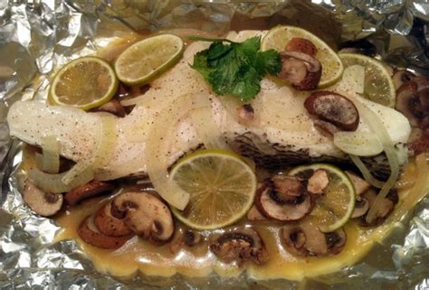 Sea Bass Simply Baked In Foil With Butter Sake