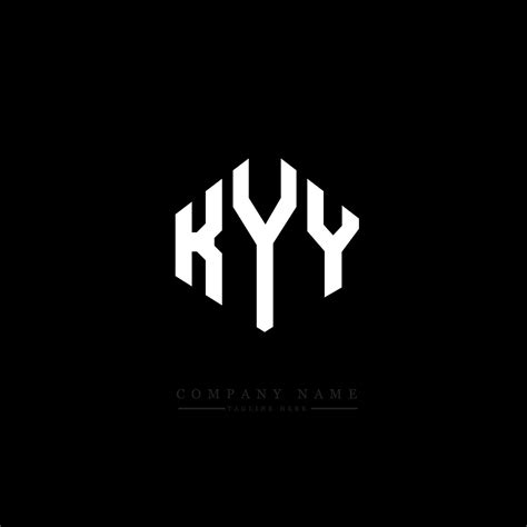 diseño de logotipo de letra kyy con forma de polígono diseño de logotipo en forma de cubo y