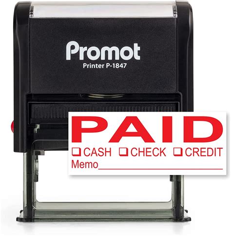 Promot Paid Stamp Self Inking Stamp Paid Stamp For