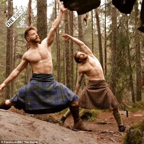 Tubby Scottish Tour Guides Spoof Bbc Video Of Muscly Yoga Daily Mail Online