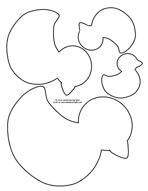 Cut Out Five Little Ducks Printable Template Free Printable Templates