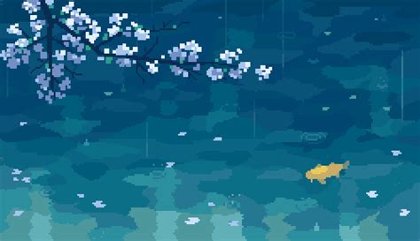 Pixel Art Rain 