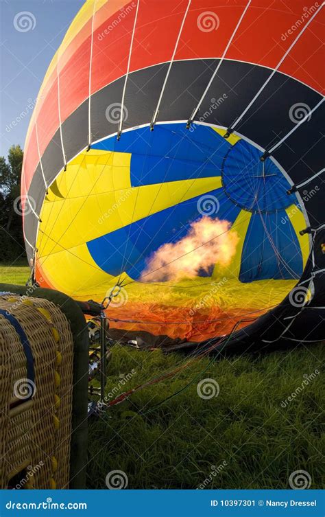 Large Hot Air Balloon Before Start Stock Image Image Of Events