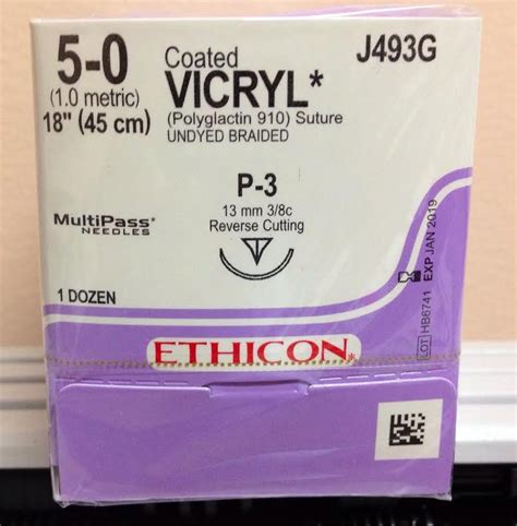 Ethicon J493g Coated Vicryl Suture Absorbable Precision Point