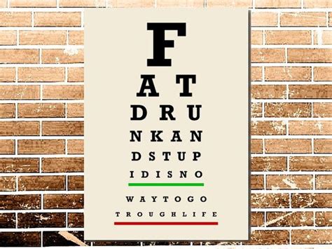Eye Chart Printable Art Instant Download Funny Wall Art Funny Wall