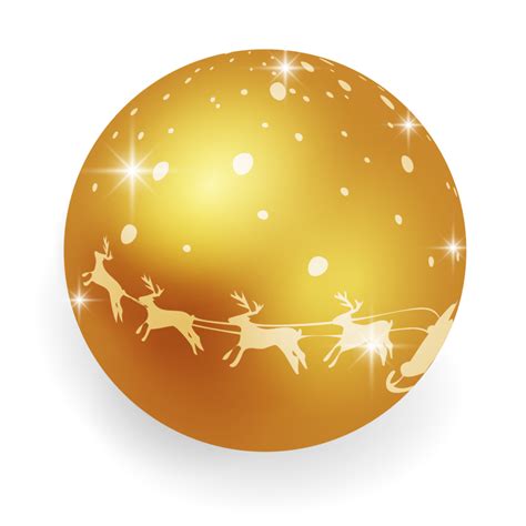 Metallic Gold Christmas Ball 14272920 Png