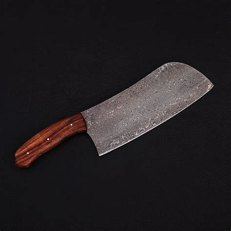 Damascus Cleaver Knife 9116 Black Forge Knives Touch Of Modern