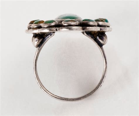 Turquoise Ring Vintage S Navajo Sterling Silver And
