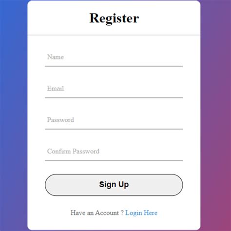 Create A Pure Css Sign Up Form Registration Form In Html Riset