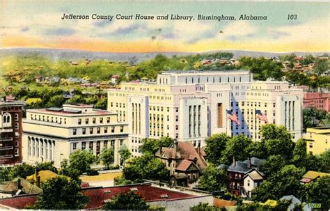 Vintage Alabama Postcard Jefferson County Court House And Etsy