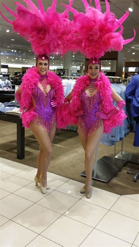 Sparkling Pink Showgirls At Macy S In Store Event Fashion Show Mall Las Vegas Showgirl