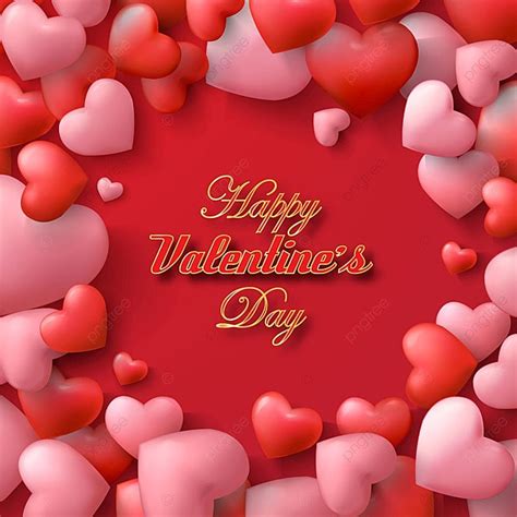 Vector Valentine And Hearts Background Floating With Happy Valentines