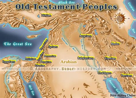 Map Of Old Testament Peoples Old Testament Maps Bible