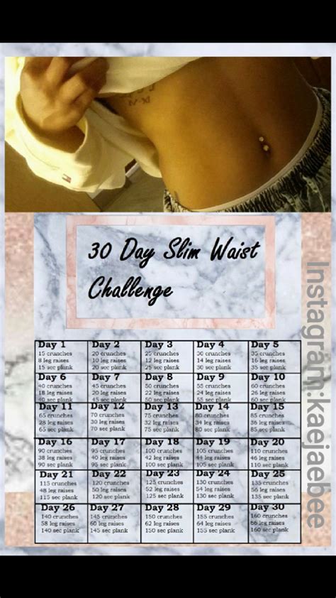 Waist Workout Challenge 7 Day Workout Body Challenge Weight Workout