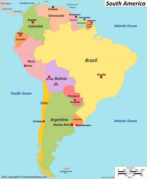 Map Of South America Without Capitals Get Latest Map Update