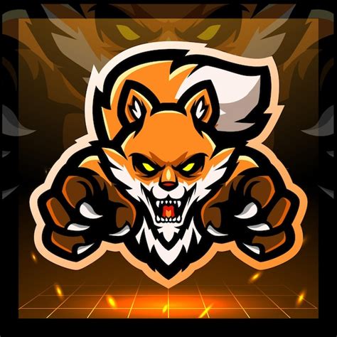 Premium Vector Fox Mascot Esport Logo Badge