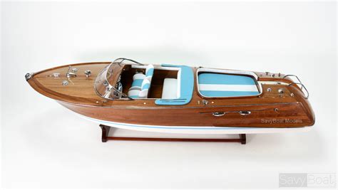 Schifffahrt Riva Aquarama 20 Wood Model Boat L 53 Cm Handmade Italian