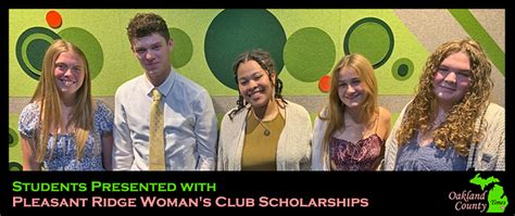 Students Presented With Pleasant Ridge Womans Club Scholarships