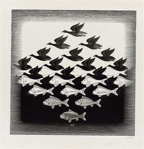 M C Escher Optical Illusions