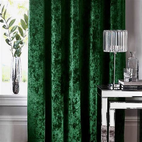 Forest Green Velvet Blackout Curtains And Drapes For Living Roombedro