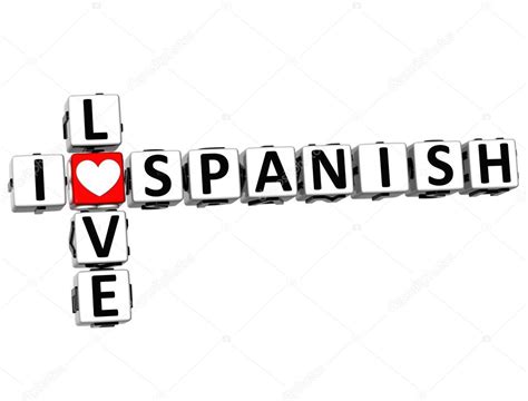 3d I Love Spanish Crossword Stock Photo By ©curiosotravelphotography