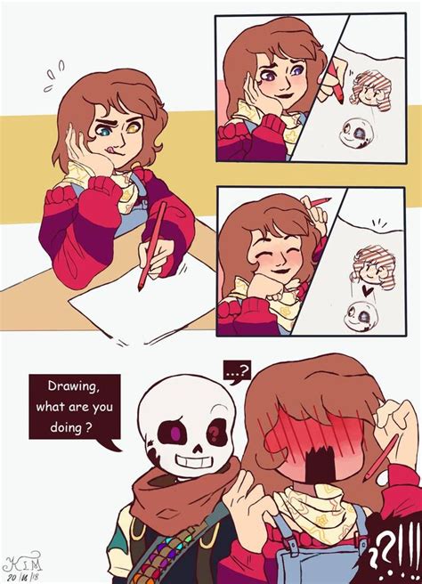 Ink Sans X Drawing Frisk By Rebelgirls Undertale Funny Undertale