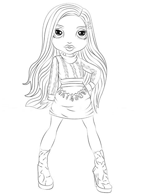 Rainbow High Coloring Pages Free Printable Coloring Pages
