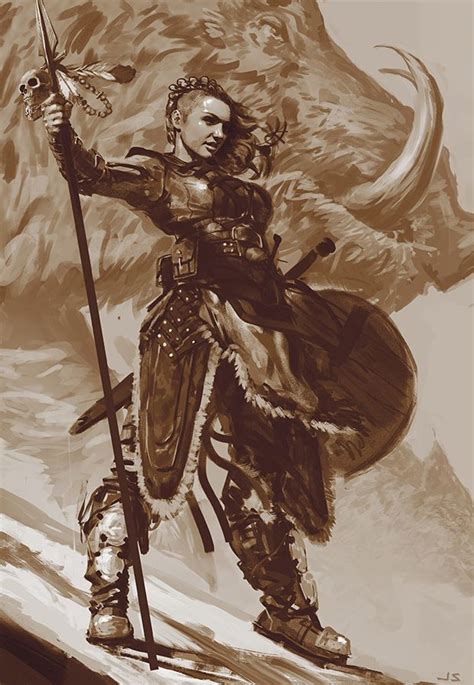 Shield Maiden Character Portraits Concept Art Characters Warrior Woman