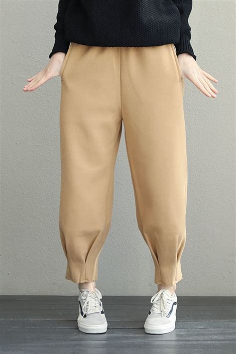 Korea Style Women Casual Pants Winter Harem Trousers Q1932 Hareem Pants
