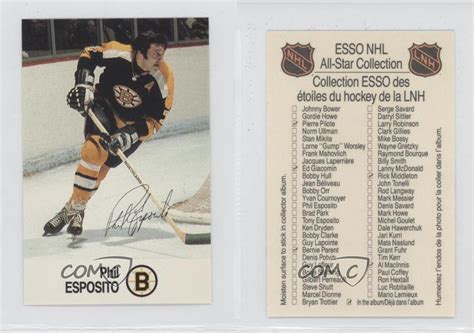 1988 Esso Nhl All Star Collection Phes Phil Esposito Boston Bruins