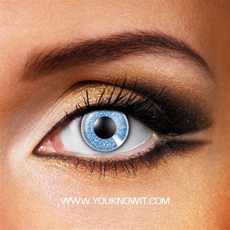 Sapphire Blue One Tone Contact Lenses Pair Big Eye Contacts Green