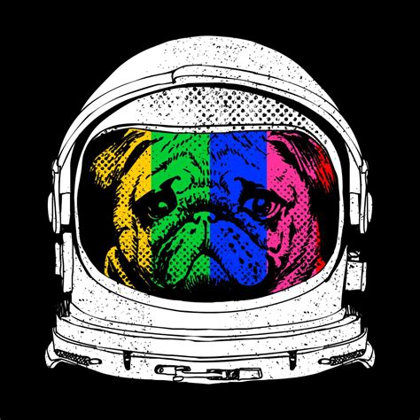 Astronaut Pug T Shirt By Huebuckets Artist Shop Mops Kunst Neuer