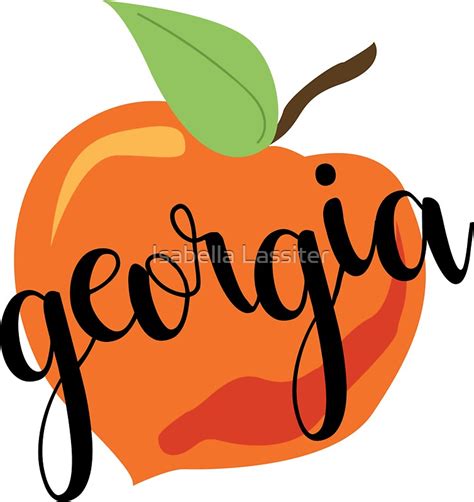 Georgia Peach Stickers By Isabella Lassiter Redbubble