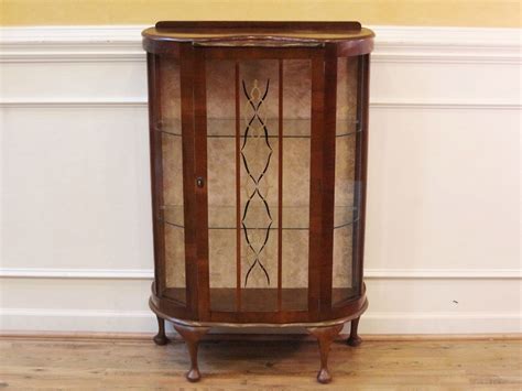 Art deco circular display cabinet art deco display cabinets. Vintage Art Deco Curio China Cabinet, English 1920's ...
