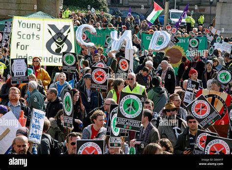 Dimostrazione Anti Nucleare Contro La Guerra Di Glasgow Immagini E Fotografie Stock Ad Alta