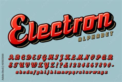 Electron Retro Script Alphabet A Vintage Streamlined Cursive Font
