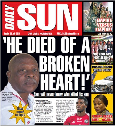 Todays Front Page Daily Sun