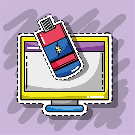 Computer And Usb Technology Patches Sticker 658971 Vector Art At Vecteezy