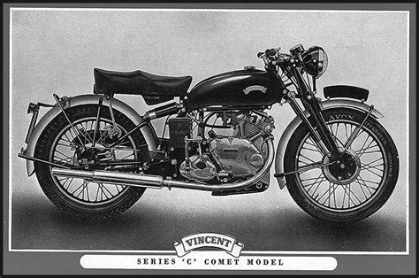 Vincent Comet 500cc 1940 Vincent Motorcycle Vintage Motorcycles