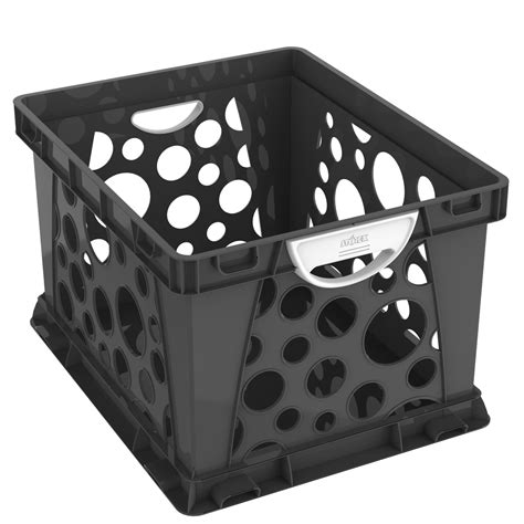 Storex Premium Letterlegal File Crate Black Grand And Toy