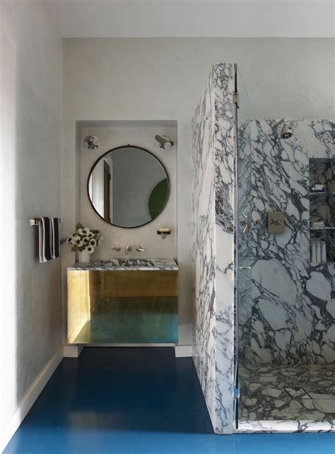 Arabescato Corchia A1 Select Marble Slab Stone Bathroom Design