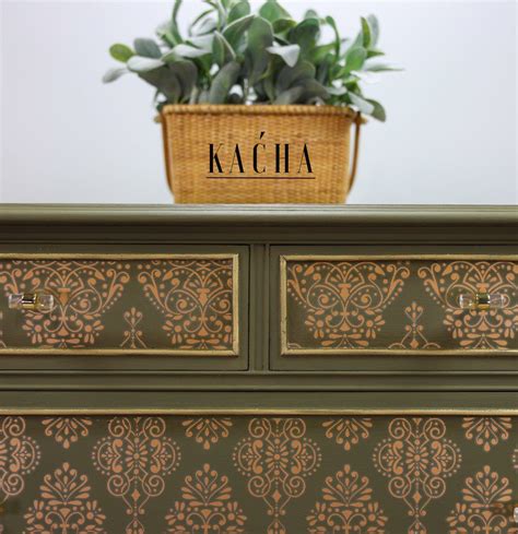 Kacha Golden Damask Redesign With Prima Transfer