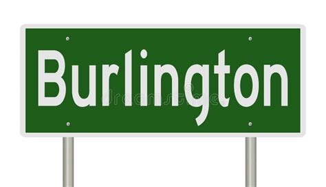 Highway Sign For Burlington Vermont Stock Illustration Illustration