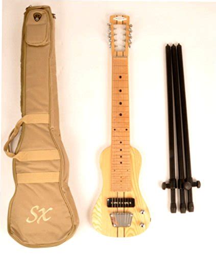 Sx Lap 8 Nat 8 String Lap Steel Guitar Wfree Detachable Stand And Bag