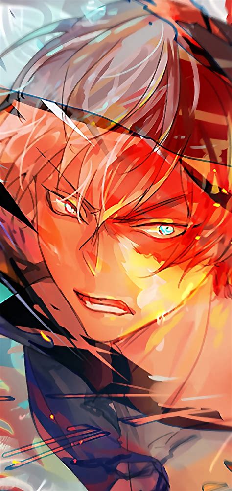 1080x2280 Shoto Todoroki My Hero Academia One Plus 6huawei P20honor