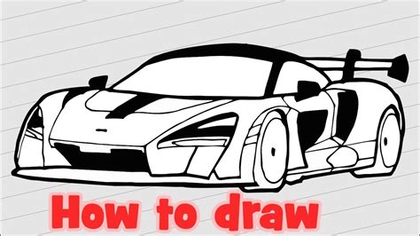 Sports cars always draw attention when in public, whether they be standing in the street or in motion. How to draw a sport car McLaren Senna - YouTube
